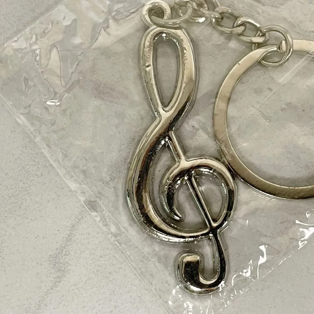Treble Clef Symbol Music Musician Keychain Keyring